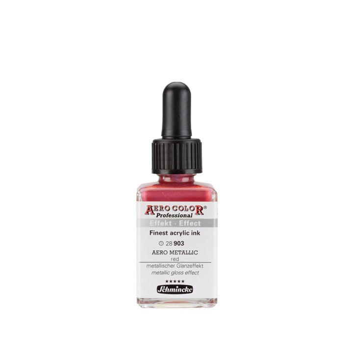 Akrilni tuš Schmincke AERO COLOR Professional Effect 28 ml – 903 AERO METALLIC crvena