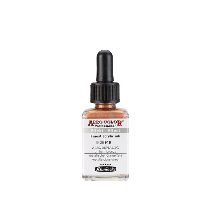 Akrilni tuš Schmincke AERO COLOR Professional Effect 28 ml – 916 AERO METALLIC sjajna bronzana