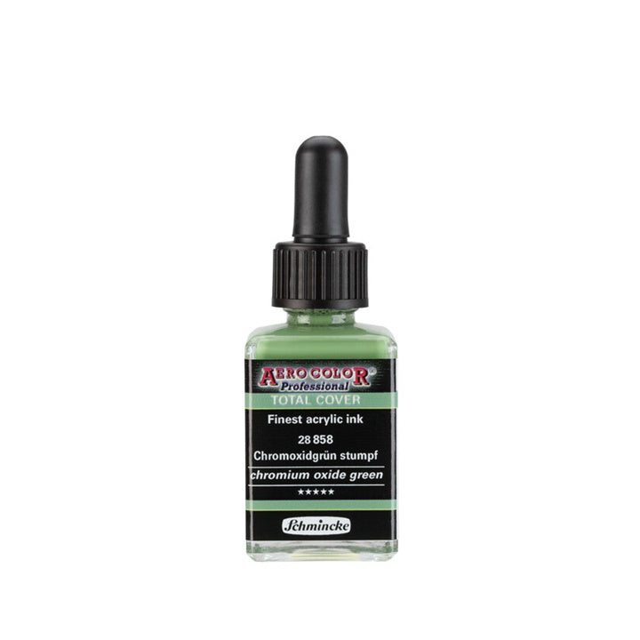 Akrilni tuš Schmincke AERO COLOR Professional Total Cover 28 ml – 858 hrom oksid zelena