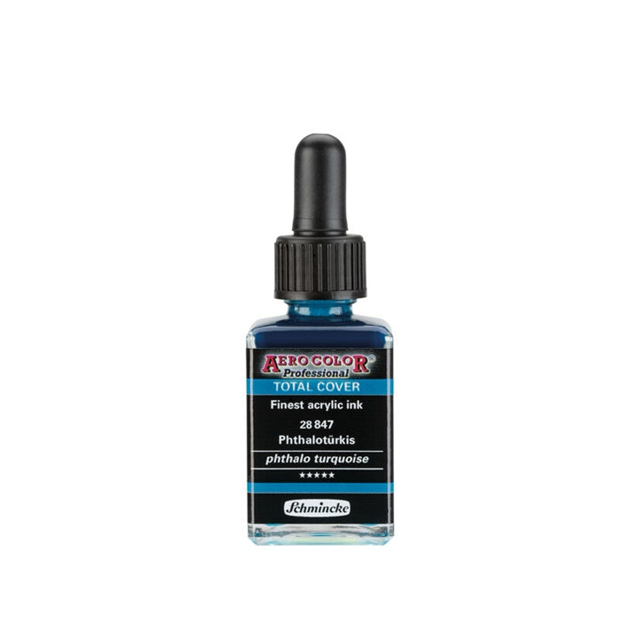 Akrilni tuš Schmincke AERO COLOR Professional Total Cover 28 ml | različite boje - 847 ftalo tirkizna