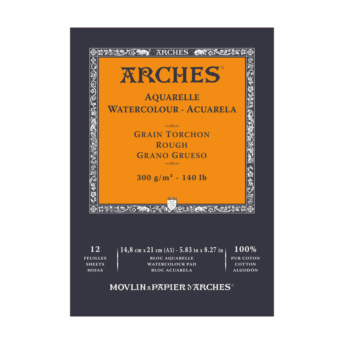 Akvarel blok ARCHES Aquarelle Rough prirodzeno beli 300 g/m² – 12 listova