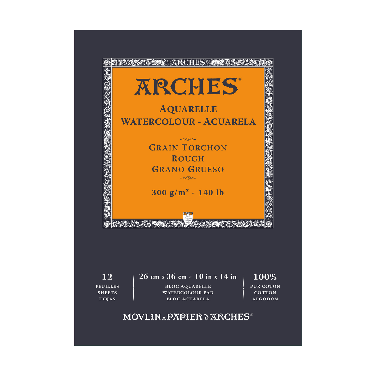 Akvarel blok ARCHES Aquarelle Rough prirodzeno beli 300 g/m² – 12 listova