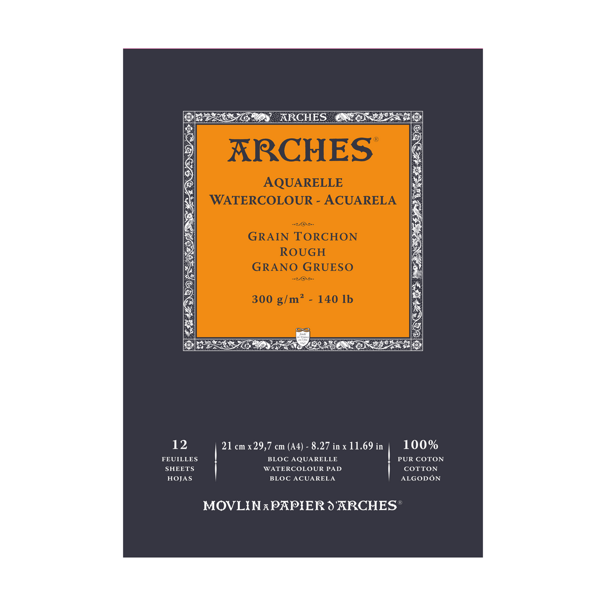 Akvarel blok ARCHES Aquarelle Rough prirodzeno beli 300 g/m² – 12 listova