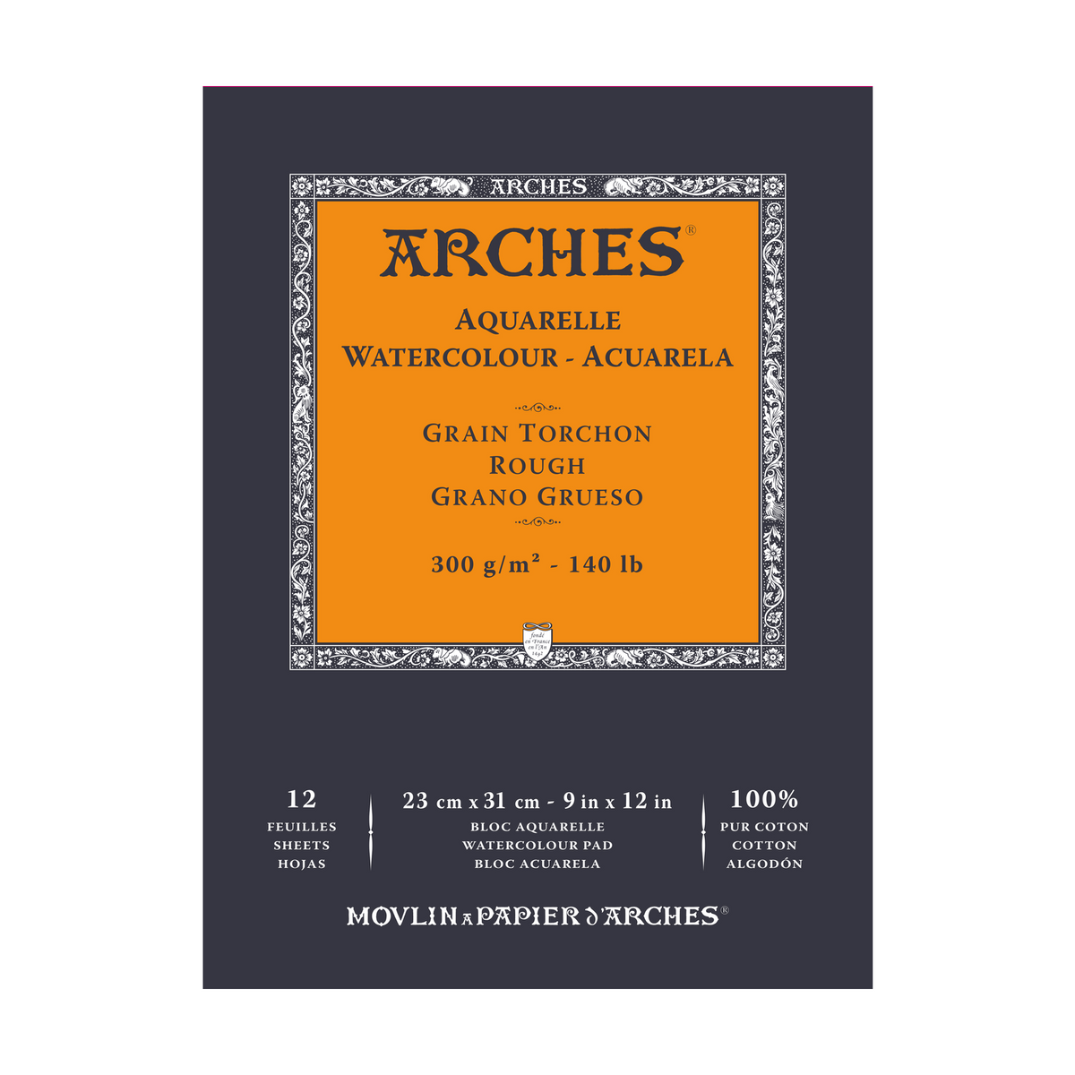 Akvarel blok ARCHES Aquarelle Rough prirodzeno beli 300 g/m² – 12 listova