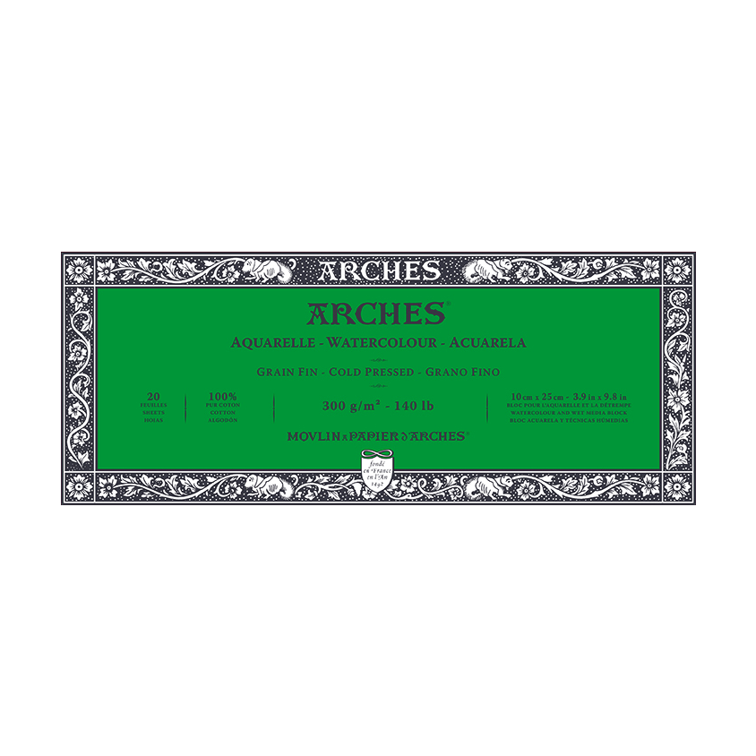 Akvarel blok ARCHES CP prirodna bela 300 g/m² – 20 listova