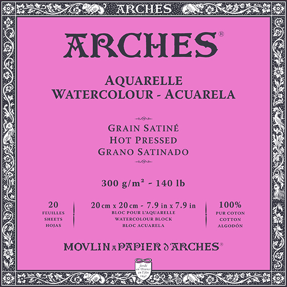 Akvarel blok ARCHES HP prirodno bela 300 g/m² – 20 listova