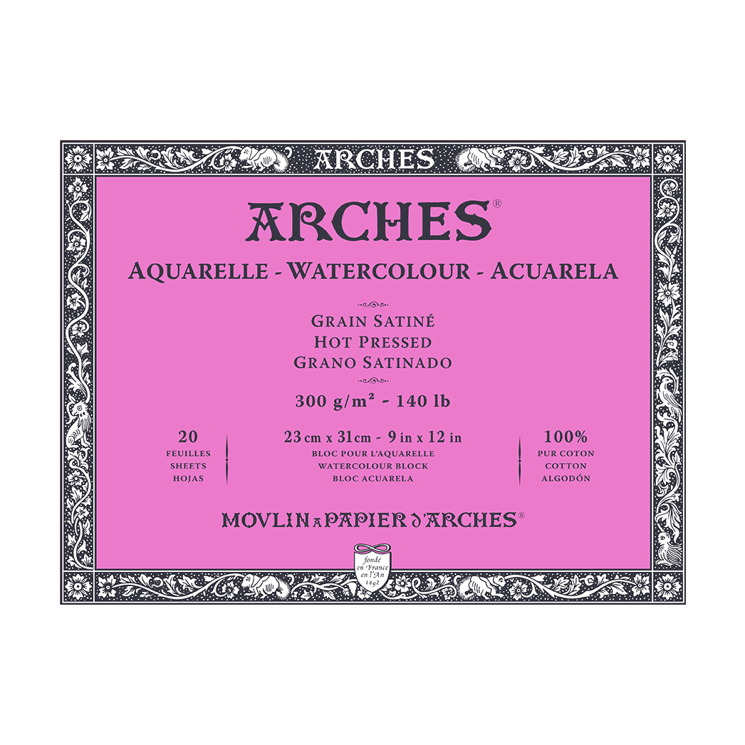 Akvarel blok ARCHES HP prirodno bela 300 g/m² – 20 listova