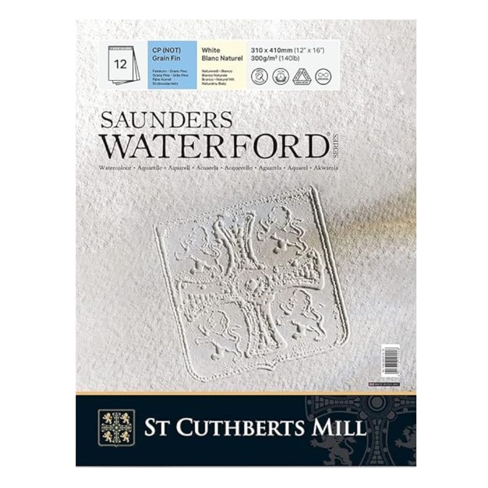 Akvarel blok CANSON Saunders Waterford CP beli 300 g/m² 23 × 31 cm