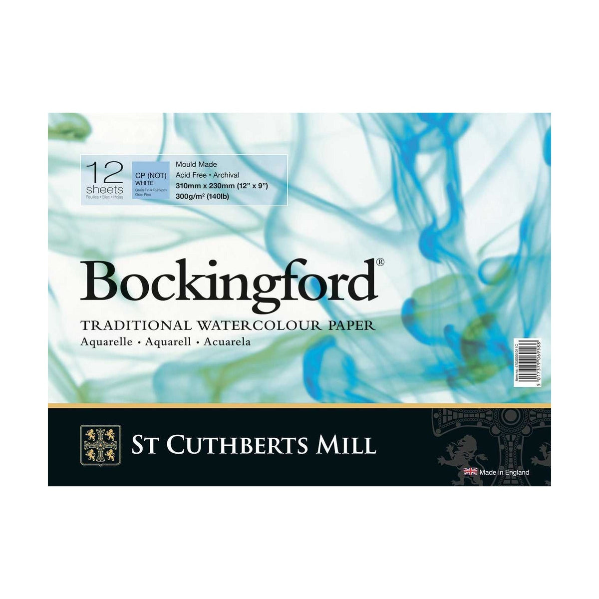 Akvarel blok CANSON St Cuthberts Bockingford 300 g/m² 12 listova spirala 18 – 41 cm