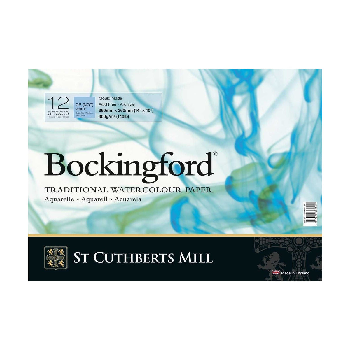 Akvarel blok CANSON St Cuthberts Bockingford 300 g/m² 12 listova spirala 18 – 41 cm