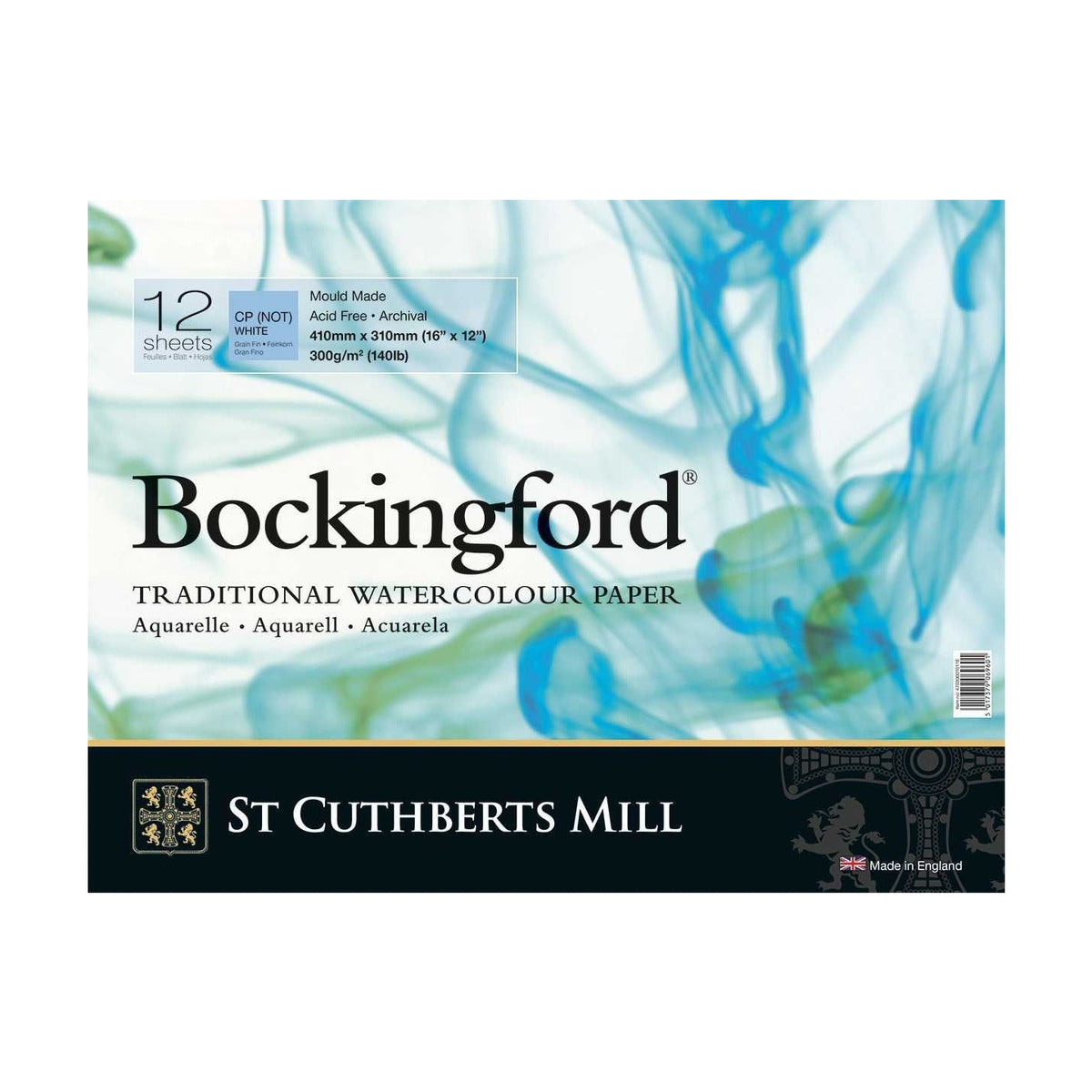Akvarel blok CANSON St Cuthberts Bockingford 300 g/m² 12 listova spirala 18 – 41 cm