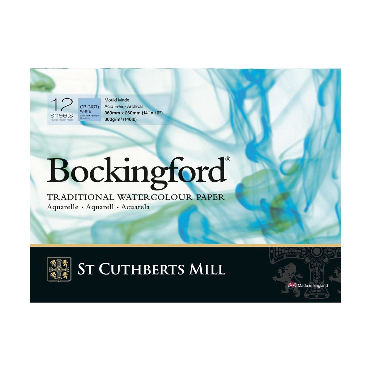Akvarel blok CANSON St Cuthberts Bockingford CP beli 300 g/m² - 12 listova