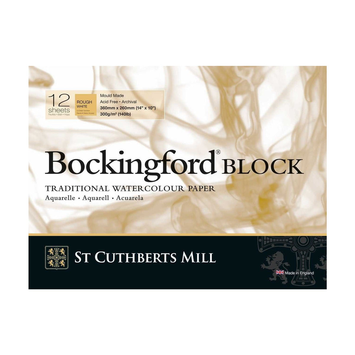 Akvarel blok CANSON St Cuthberts Bockingford Rough 300 g/m² 31 – 41 cm - 12 listova