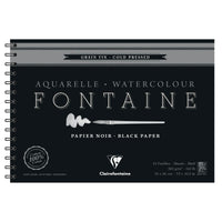 Akvarel blok CLAIREFONTAINE Fontaine CP crni 300 g/m² 19 x 26 cm - 12 listova
