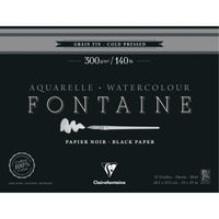 Akvarel blok CLAIREFONTAINE Fontaine CP crni 300 g/m2 48,3 x 63,5 cm - 12 listova