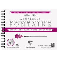 Akvarel blok CLAIREFONTAINE Fontaine CP ekstra beli 300 g 18 x 24 cm - 12 listova