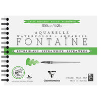 Akvarel blok CLAIREFONTAINE Fontaine ekstra beli 300 g/m² 18 x 24 cm - 12 listova
