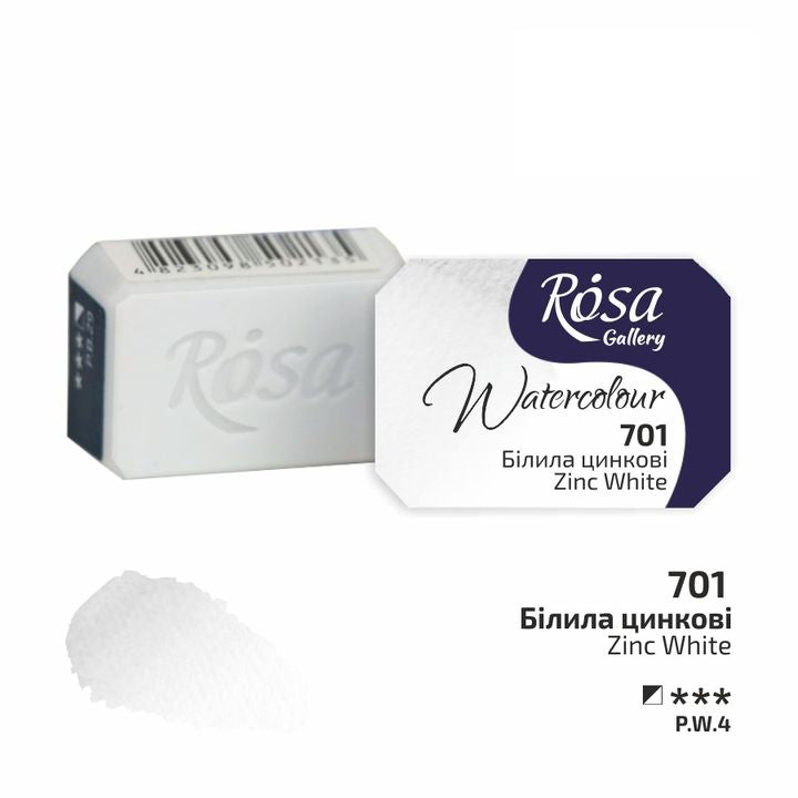 Akvarel boje Rosa galerija tiganj 2,5 ml - 701 cink bela