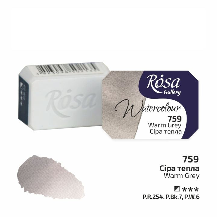 Akvarel boje Rosa galerija tiganj 2,5 ml - topla siva