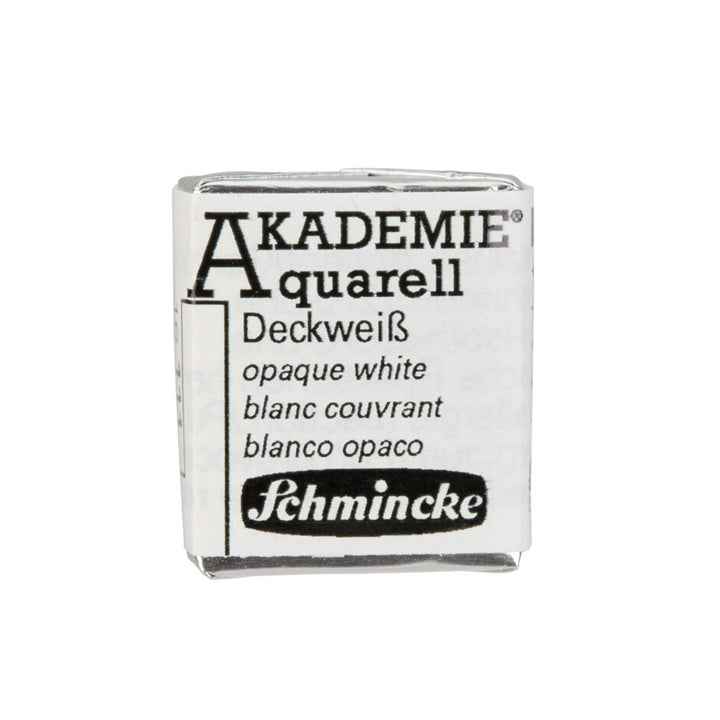 Akvarel boje Schmincke AKADEMIE 1/2 kockice – 111 neprozirna bela