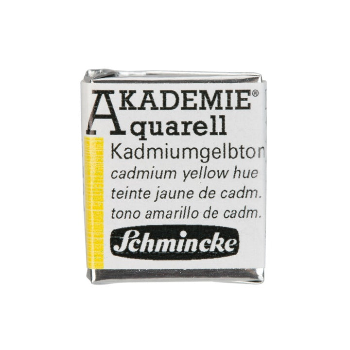 Akvarel boje Schmincke AKADEMIE 1/2 kockice – 224 kadmijum žuta imitacija