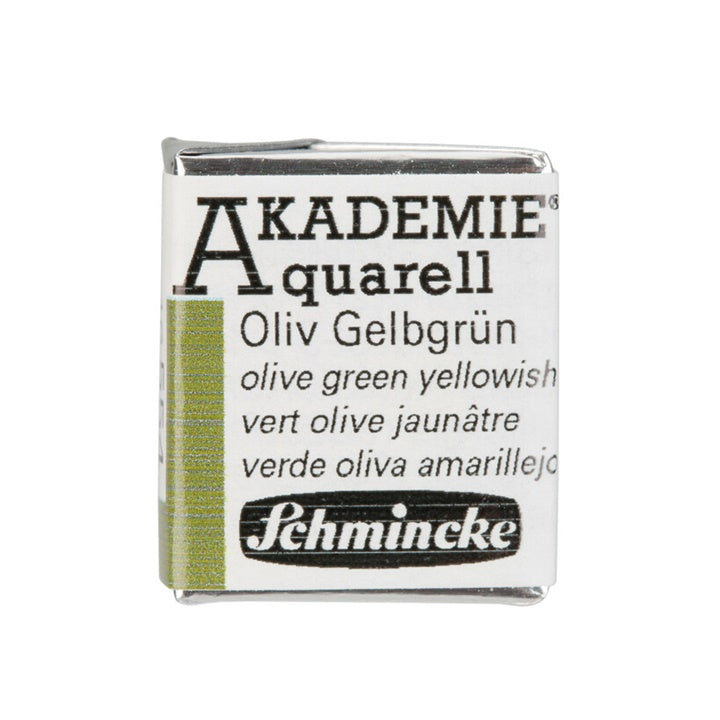 Akvarel boje Schmincke AKADEMIE 1/2 kockice | različite boje - 554 maslinasto zelena žućkasta