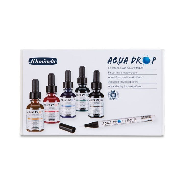 Akvarel boje Schmincke AQUA DROP - set 5 x 30 ml + liner | Artmie