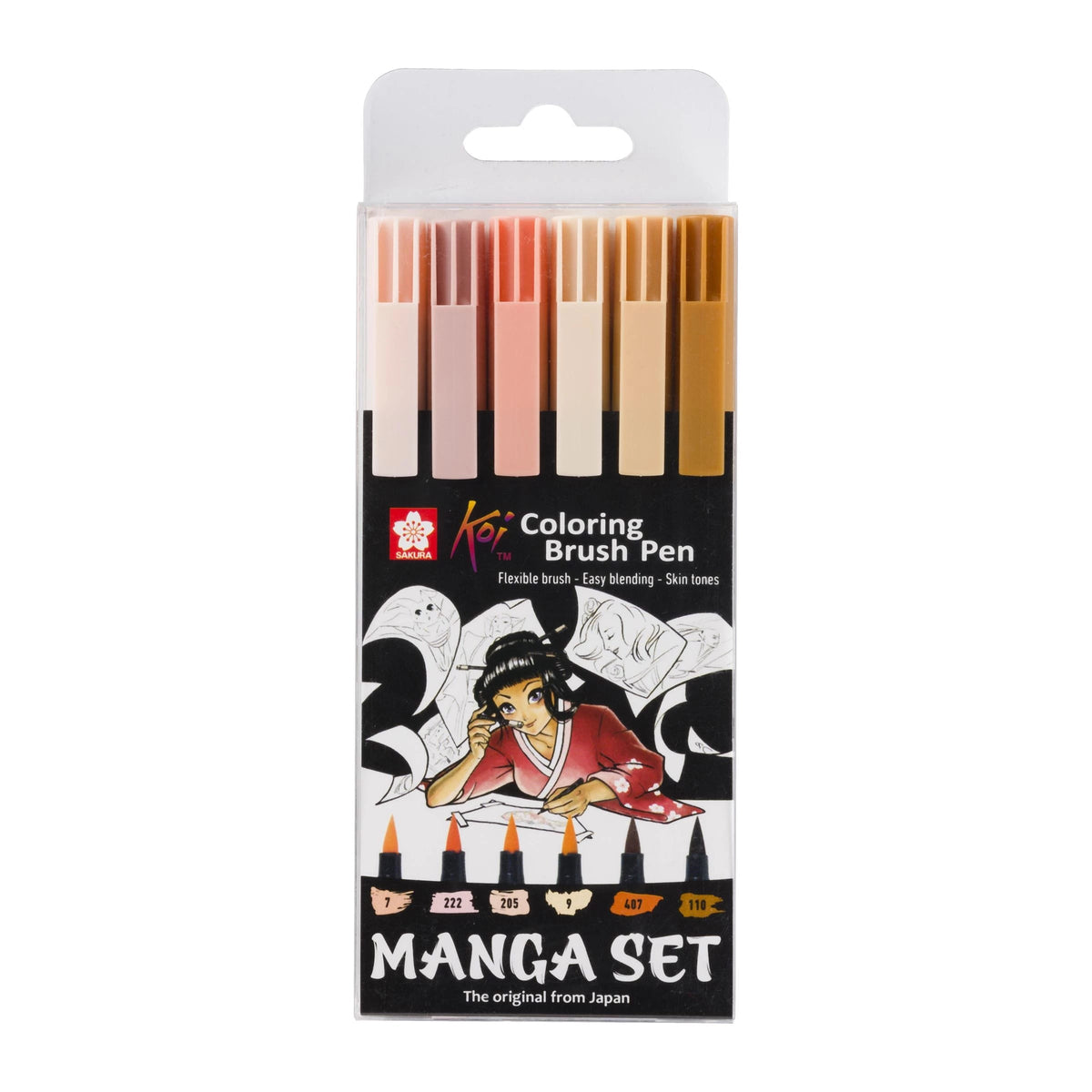 Akvarel flomasteri sa četkicom SAKURA Koi Coloring Brush Manga