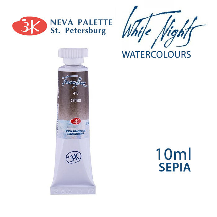 Akvarele White Nights 10 ml - Sepija