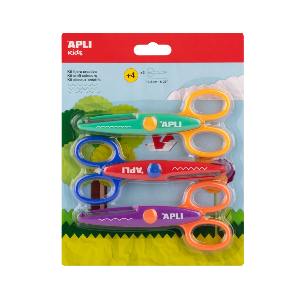 APLI kreativne makaze 13,5 cm, zaobljeni vrh, simetrične