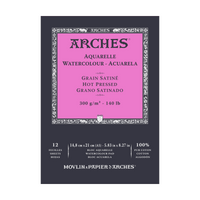 ARCHES akvarel blok glatki HP prirodno bela 300 g/m² A5 – A3 - 12 listova