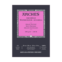 ARCHES akvarel blok glatki HP prirodno bela 300 g/m² A5 – A3 - 12 listova
