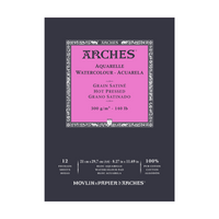 ARCHES akvarel blok glatki HP prirodno bela 300 g/m² A5 – A3 - 12 listova