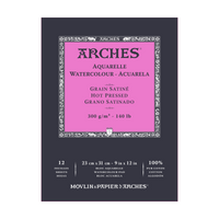 ARCHES akvarel blok glatki HP prirodno bela 300 g/m² A5 – A3 - 12 listova