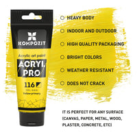 Set akrilnih boja Kompozit ACRYL PRO BOX 73 x 75 ml