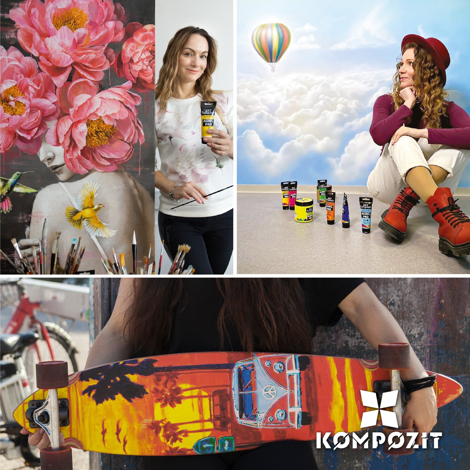 Set akrilnih boja Kompozit ACRYL PRO BOX 73 x 75 ml