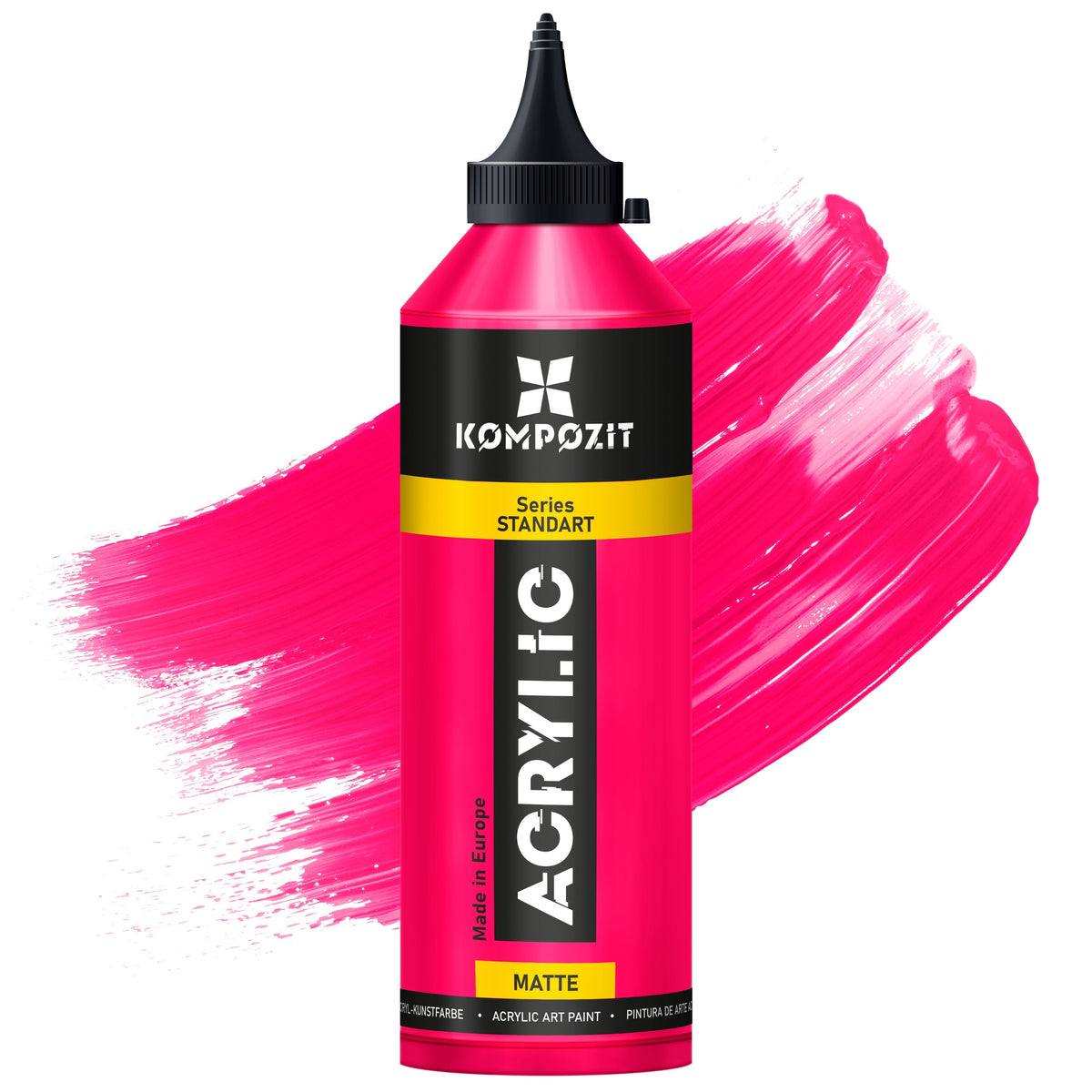 Akrilna boja Kompozit STANDART Fluorescent 500 ml – 114 Fluorescentna roze