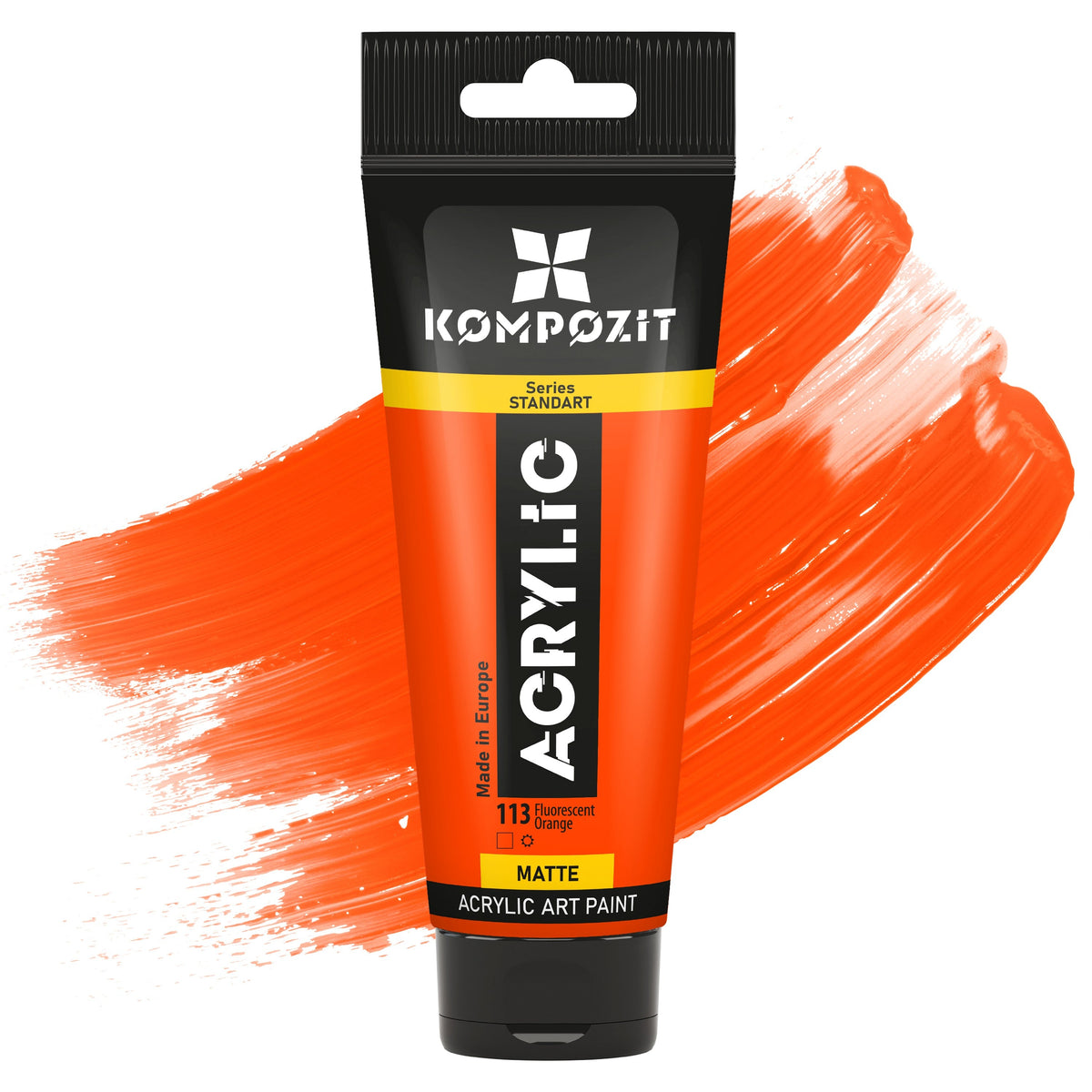 Akrilna boja Kompozit STANDART Fluorescent 75 ml – 113 Fluorescentna narandžasta