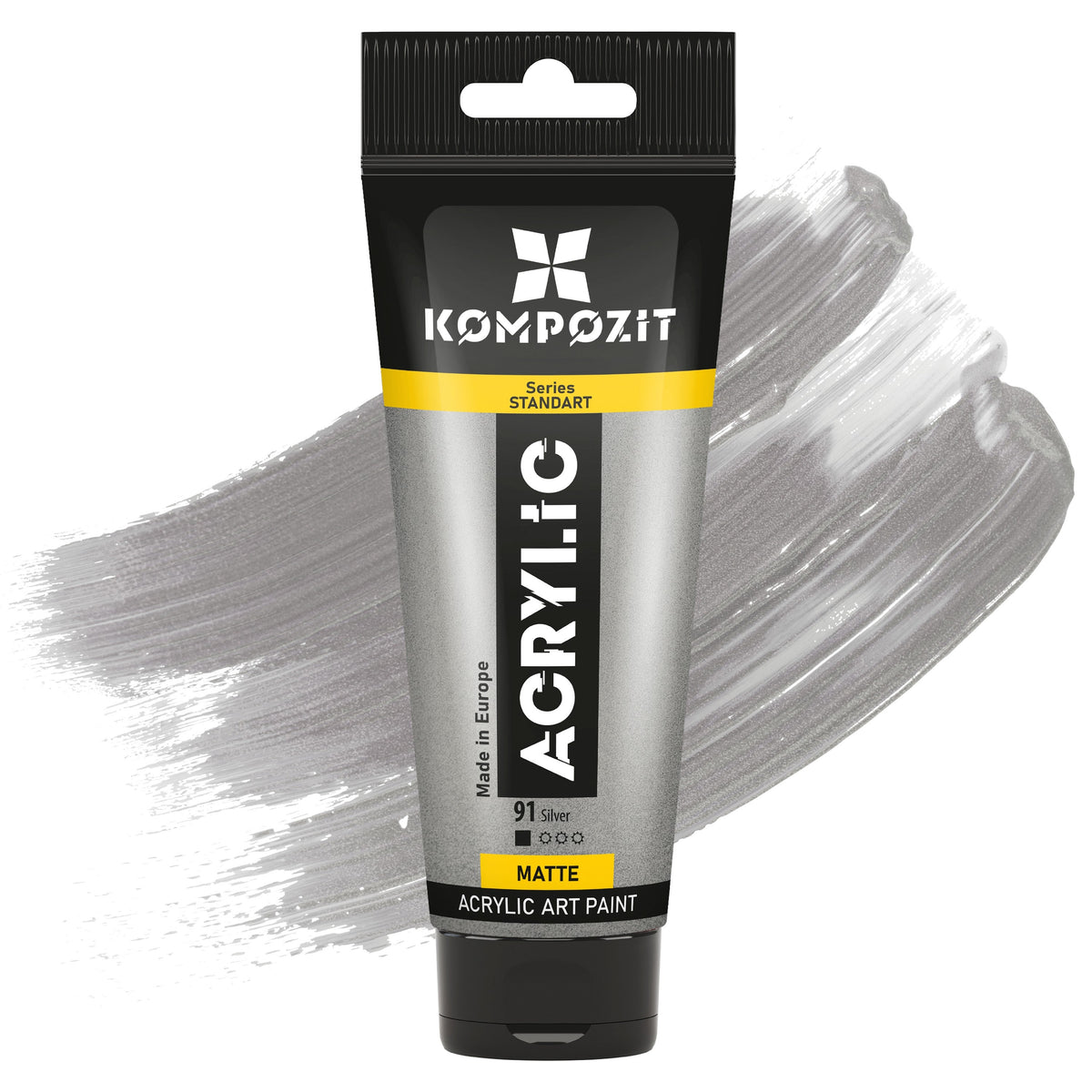 Akrilna boja STANDART Kompozit Metallic 75 ml – 91 Srebrna