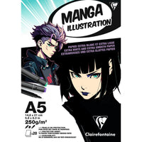 Blok papira CLAIREFONTAINE Manga Illustration 250 g/m² A5 – A3 - 20 listova