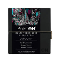 Blok papira CLAIREFONTAINE Paint'On crni 250 g/m² - 32 lista (A5 – 14 x 14 cm)