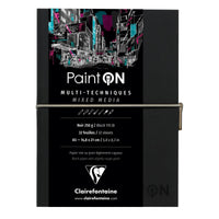 Blok papira CLAIREFONTAINE Paint'On crni 250 g/m² - 32 lista (A5 – 14 x 14 cm)