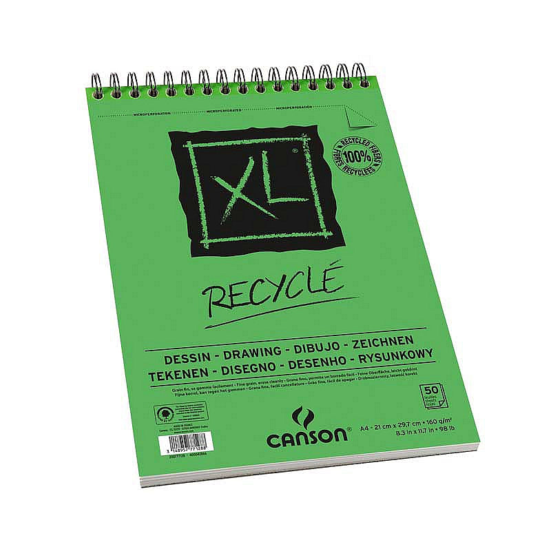 Blok za skiciranje CANSON XL Recycle 160 g/m² A3 - 50 listova, spiralni povez