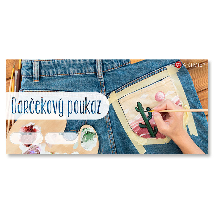 Poklon vaučer za slikanje na tekstilu i koži – 100 EUR