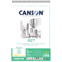 CANSON 1557 blok za skiciranje 120 g/m² A5 30 listova spiralni povez