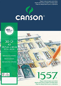 Blok za skiciranje Canson 1557 180 g/m² A4 lepljen - 30 listova