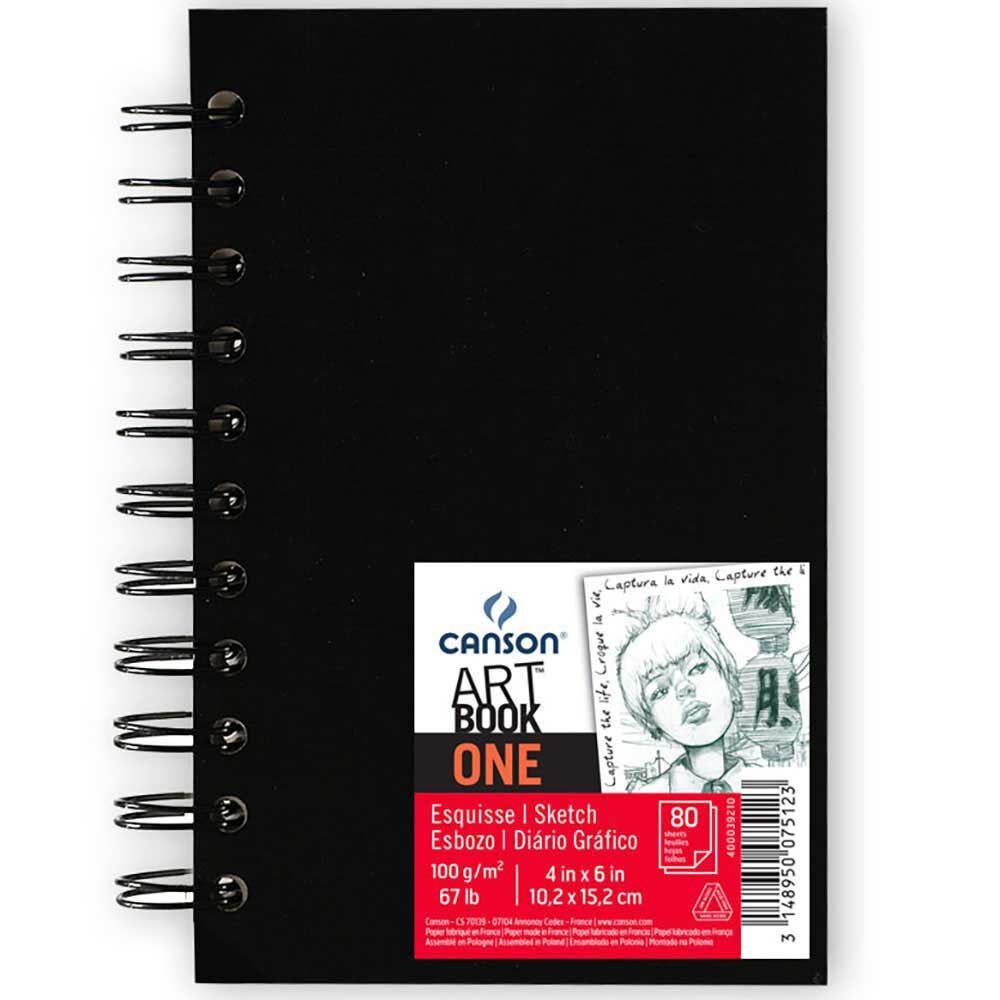 Canson Art Book One skicen blok 100 g/m², 80 listova, 10,2 x 15,2 cm sa spiralnim povezom