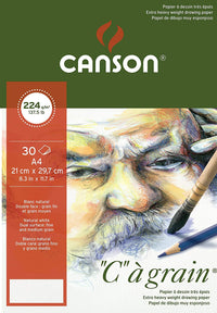 Canson C a grain blok za skiciranje 224 g/m² 30L A4 sitnozrnasti lepljen