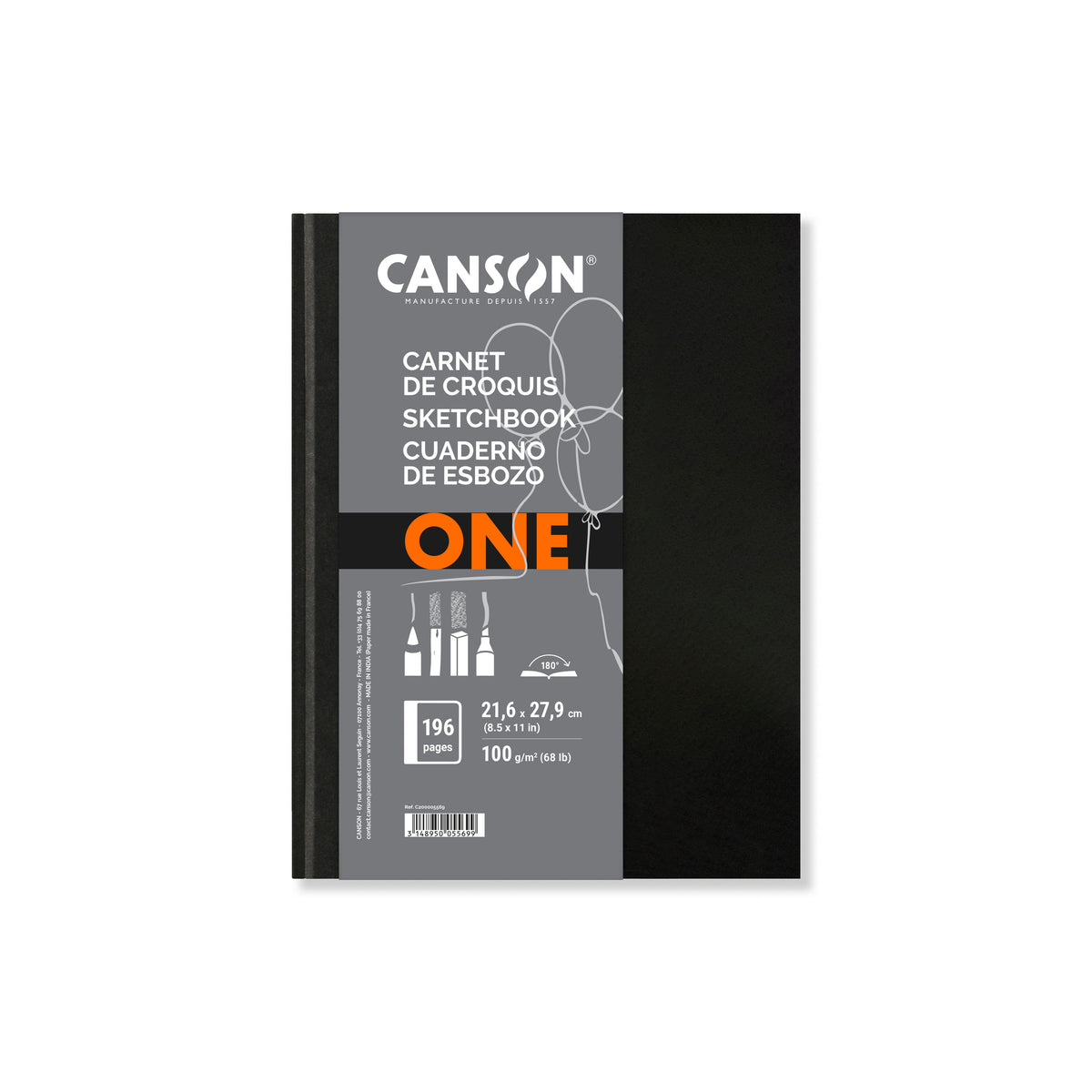 CANSON Canson Art Book One skicen blok u tvrdom povezu 100 g/m² 98 listova - 21,6 x 27,9 cm