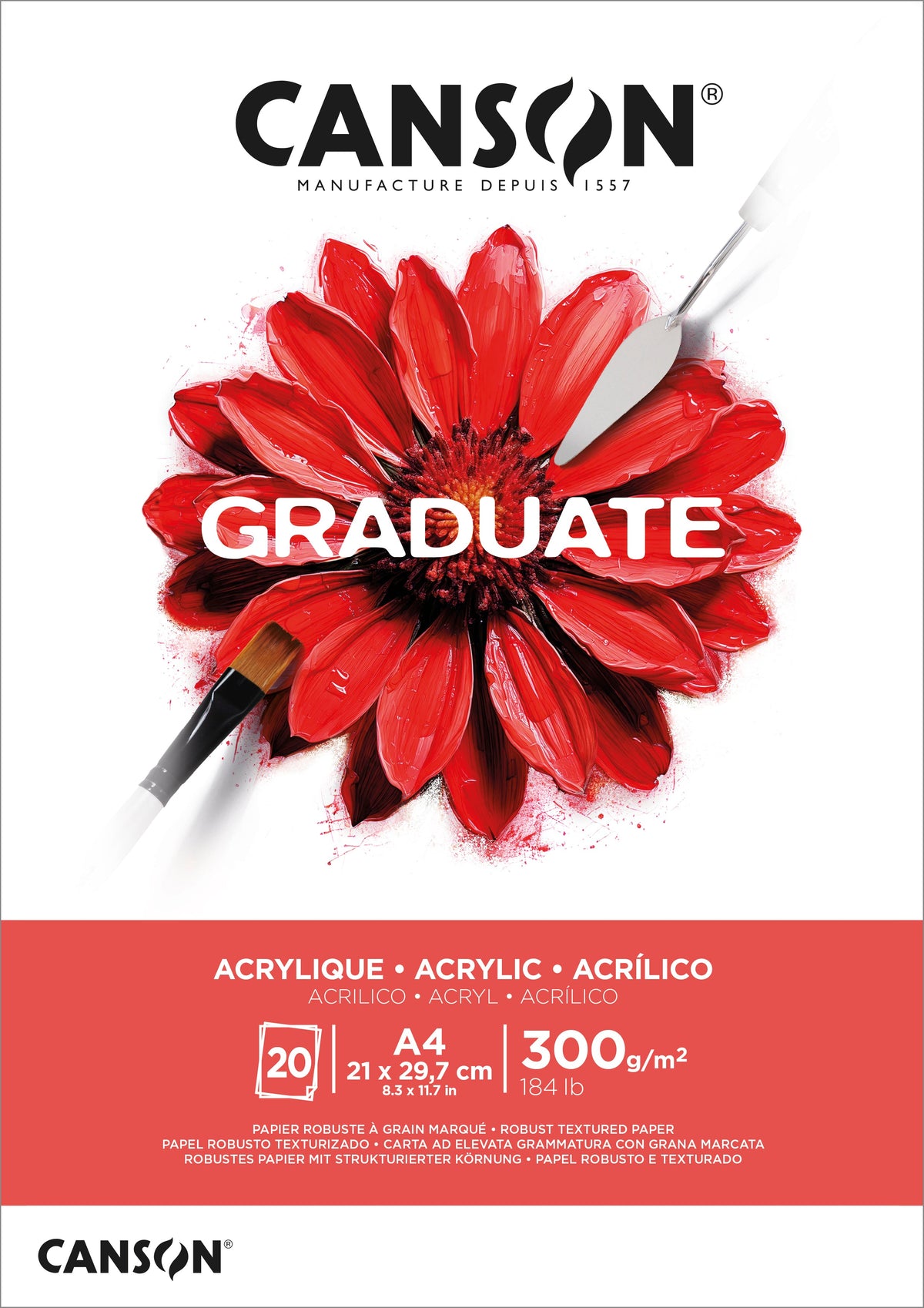 Canson Graduate akrilni blok 300 g 20L A4 lepljen